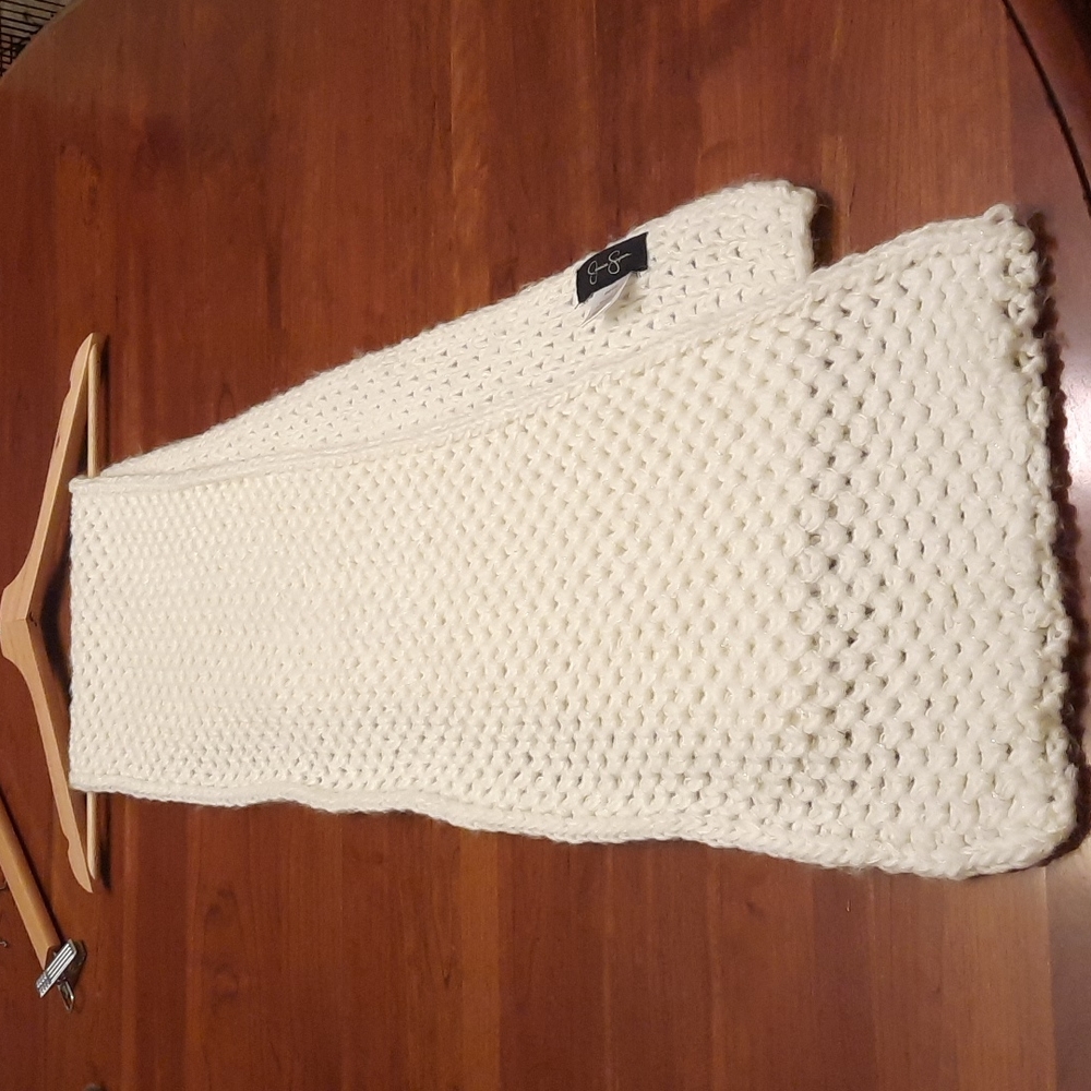 Jessica Simpson White sparkle scarf